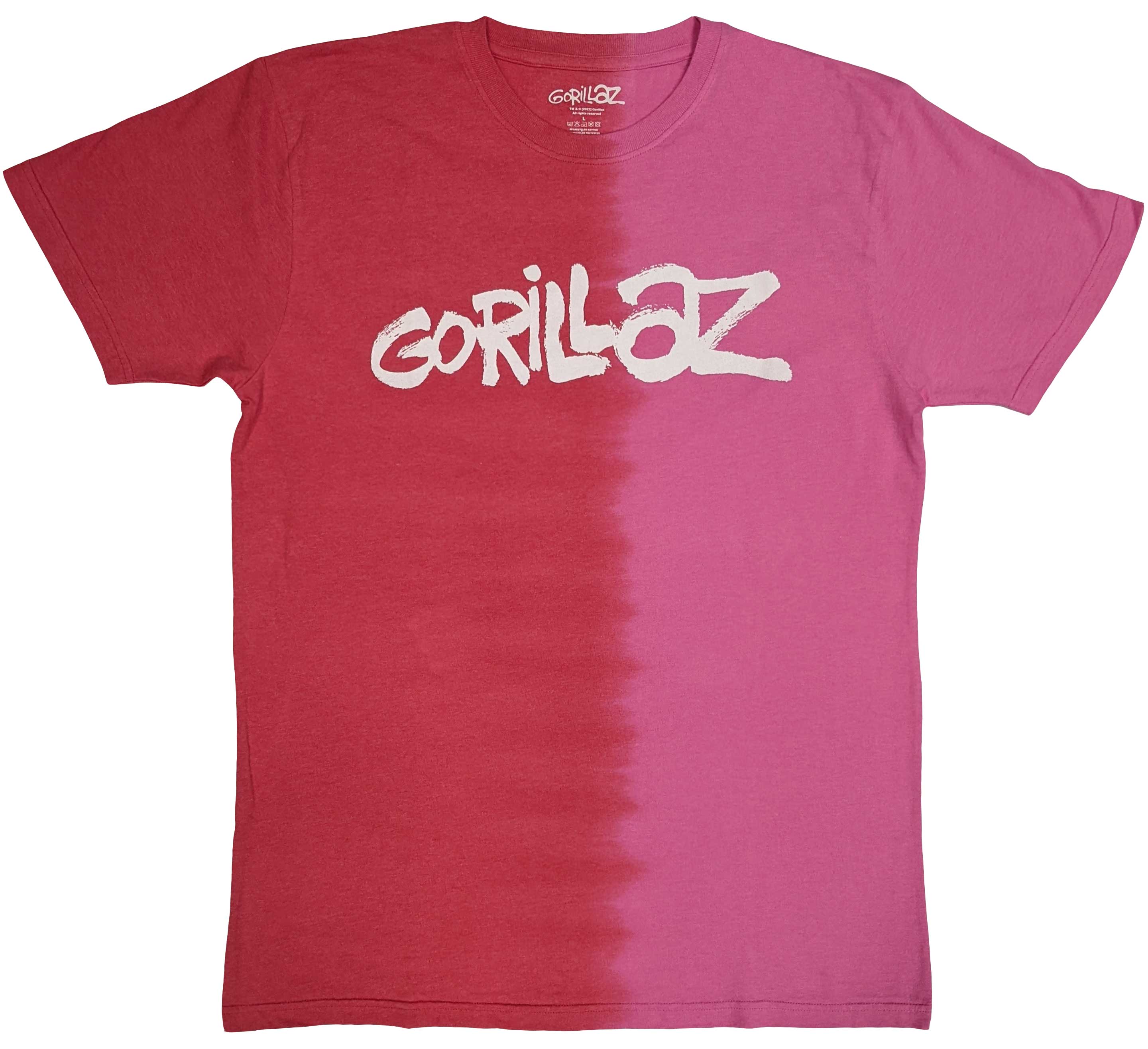 Gorillaz tričko Two-Tone Brush Logo Červená L
