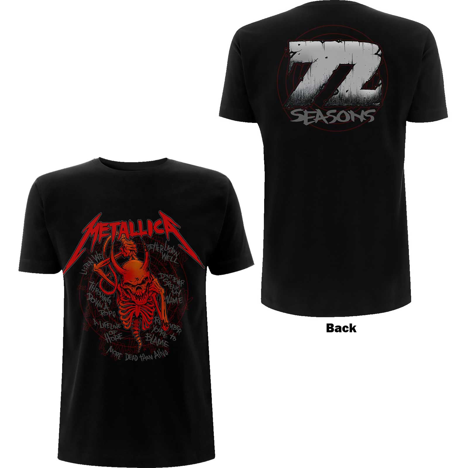 Metallica tričko Skull Screaming Red 72 Seasons Čierna XXL