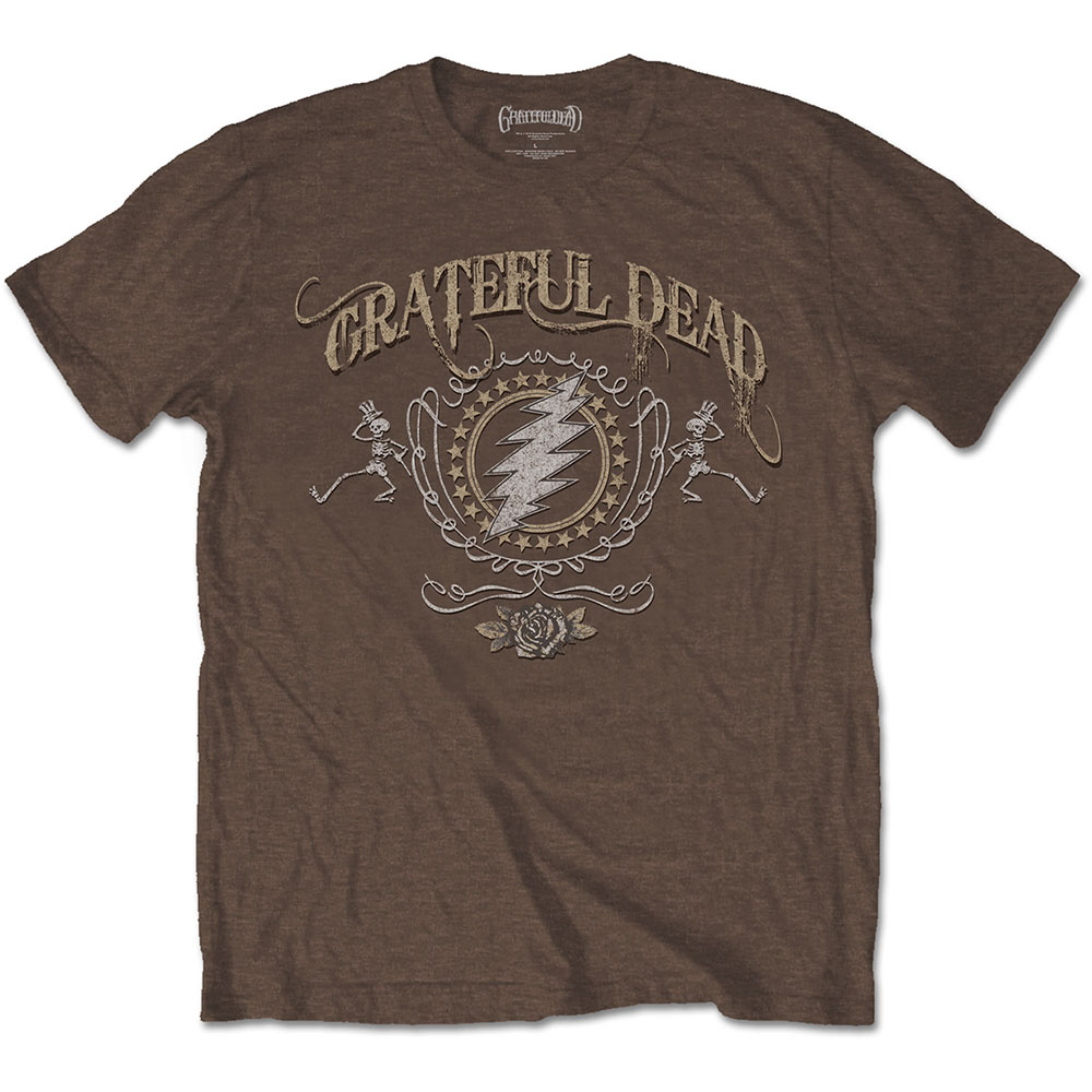 Grateful Dead tričko Bolt Hnedá M