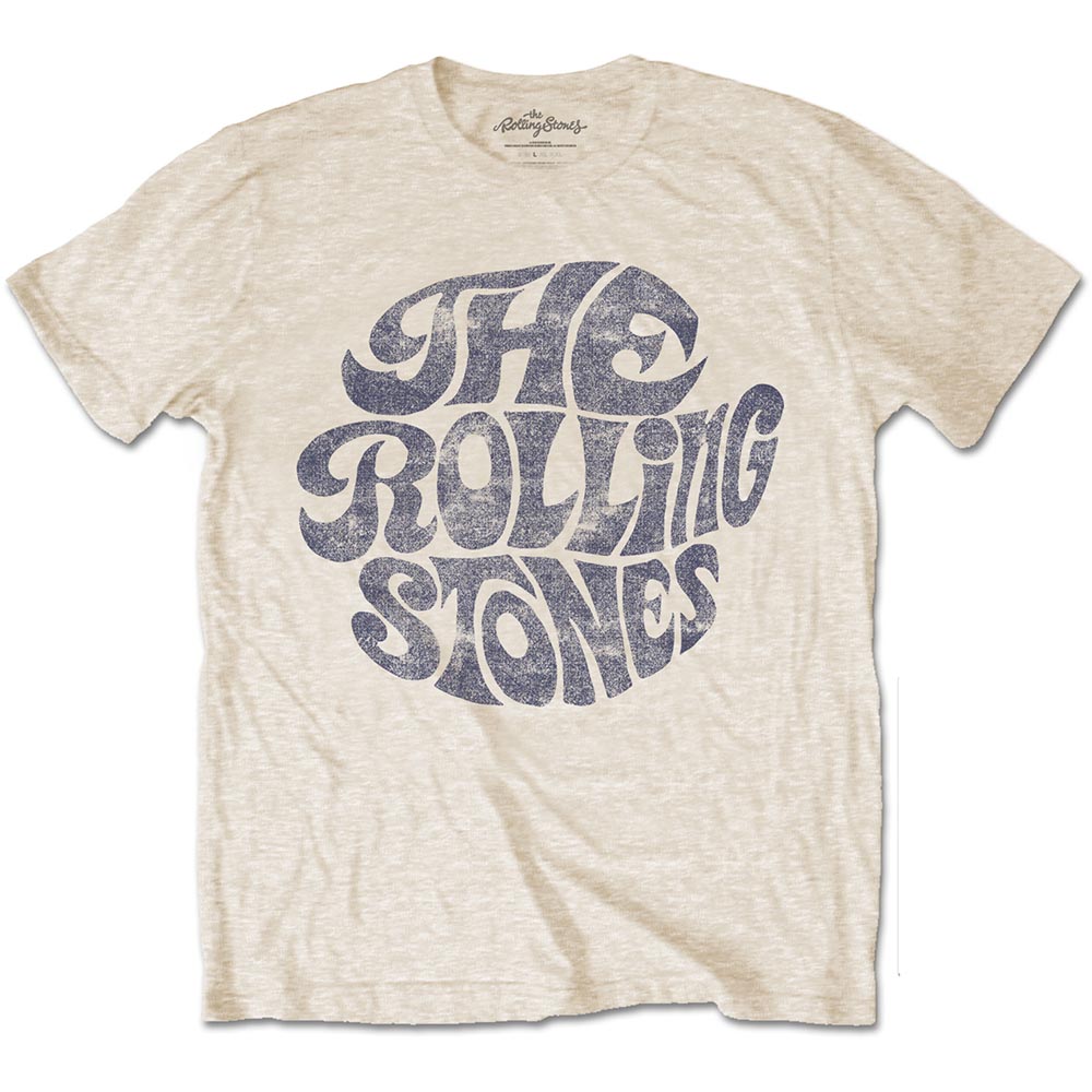 The Rolling Stones tričko Vintage 1970s Logo Natural L