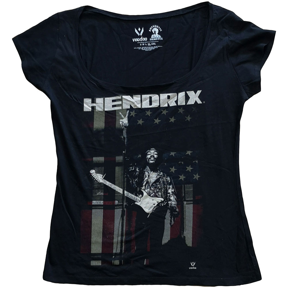 Jimi Hendrix tričko Peace Flag Čierna S