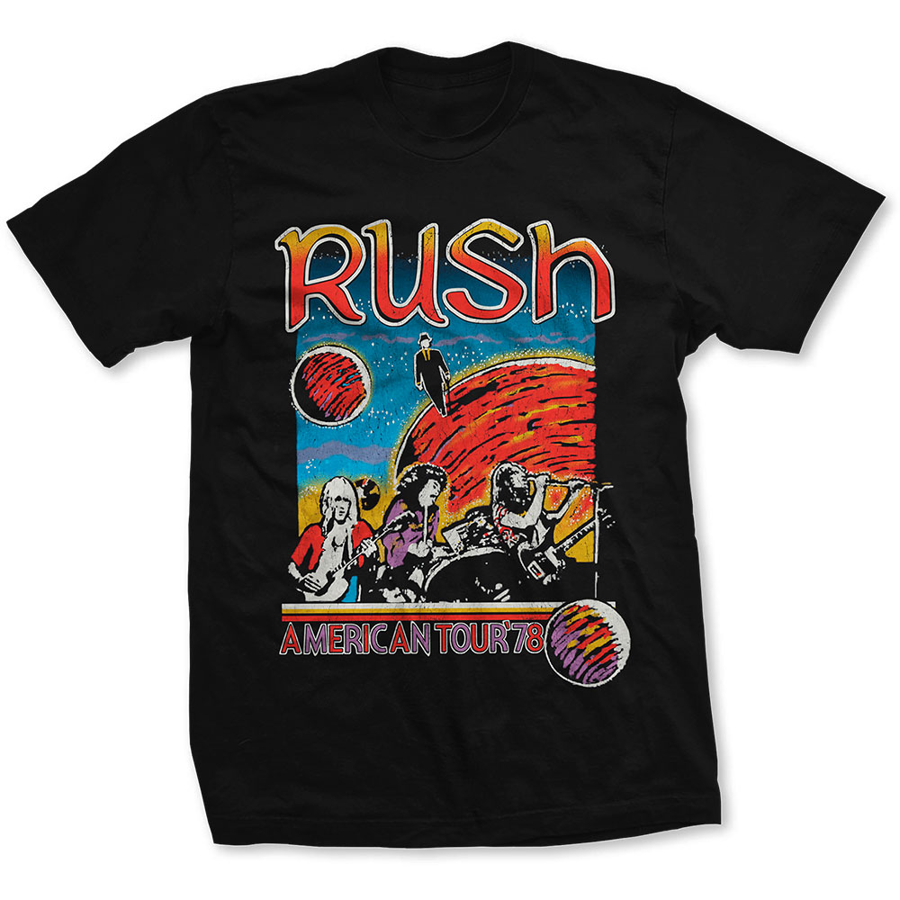 Rush tričko US Tour 1978 Čierna L