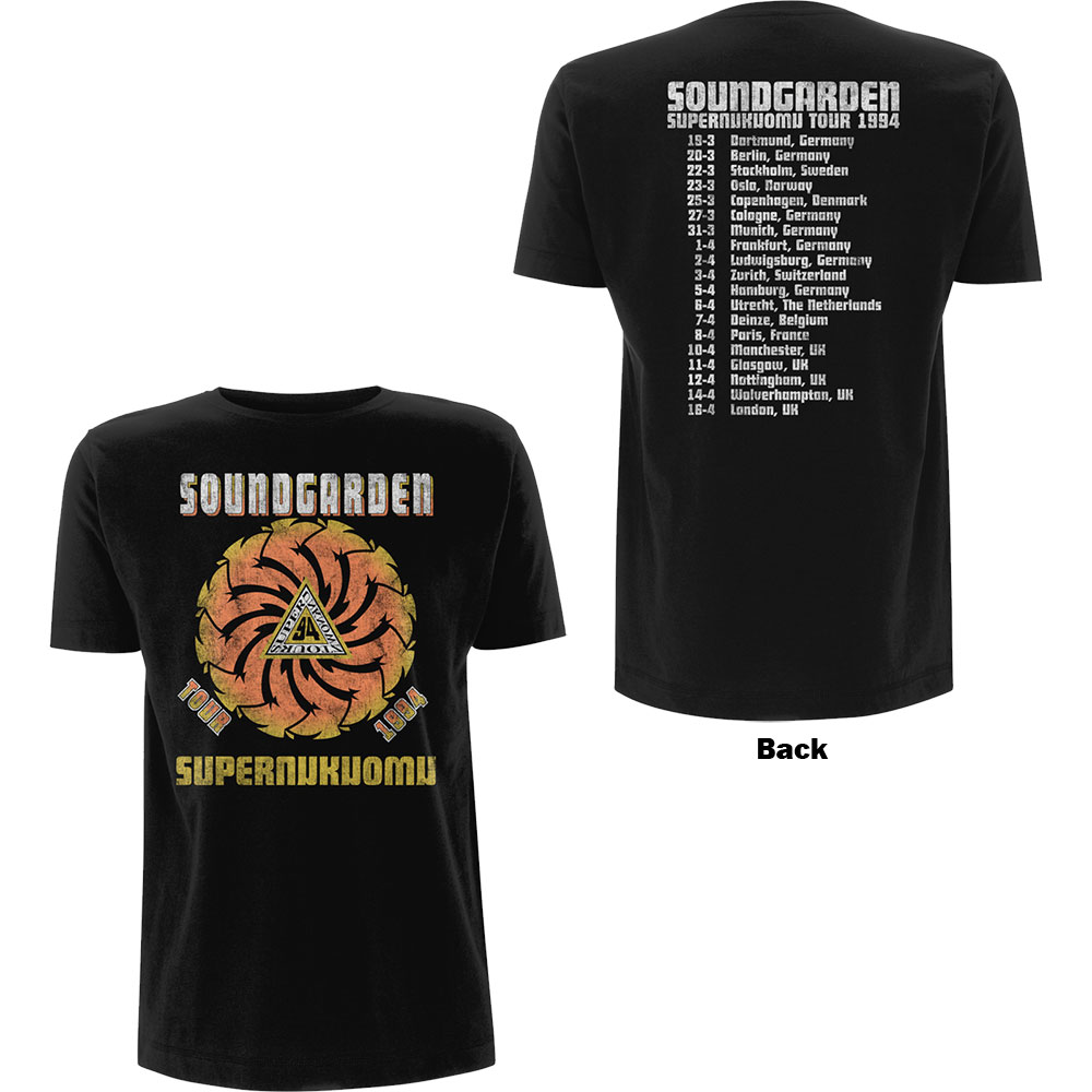 Soundgarden tričko Superunknown Tour \'94 Čierna L