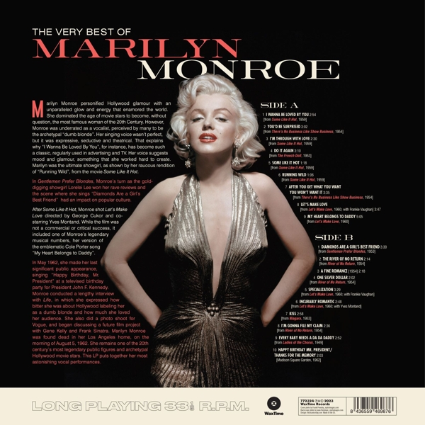 Marilyn Monroe Vinyl The Very Best Of Marilyn Monroe RUKAHORE SHOP