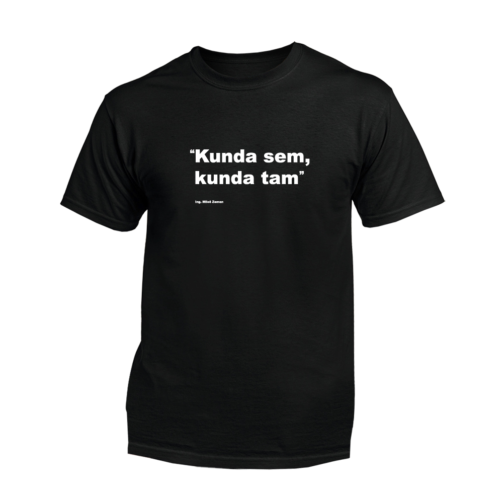 Myšlienky Politikov tričko Kunda sem, kunda tam Čierna XXL