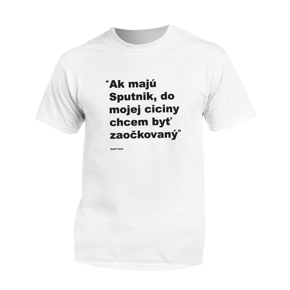 Myšlienky Politikov tričko Sputnik Biela L