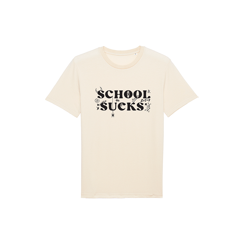 Ruka Hore tričko School Sucks Natural XL