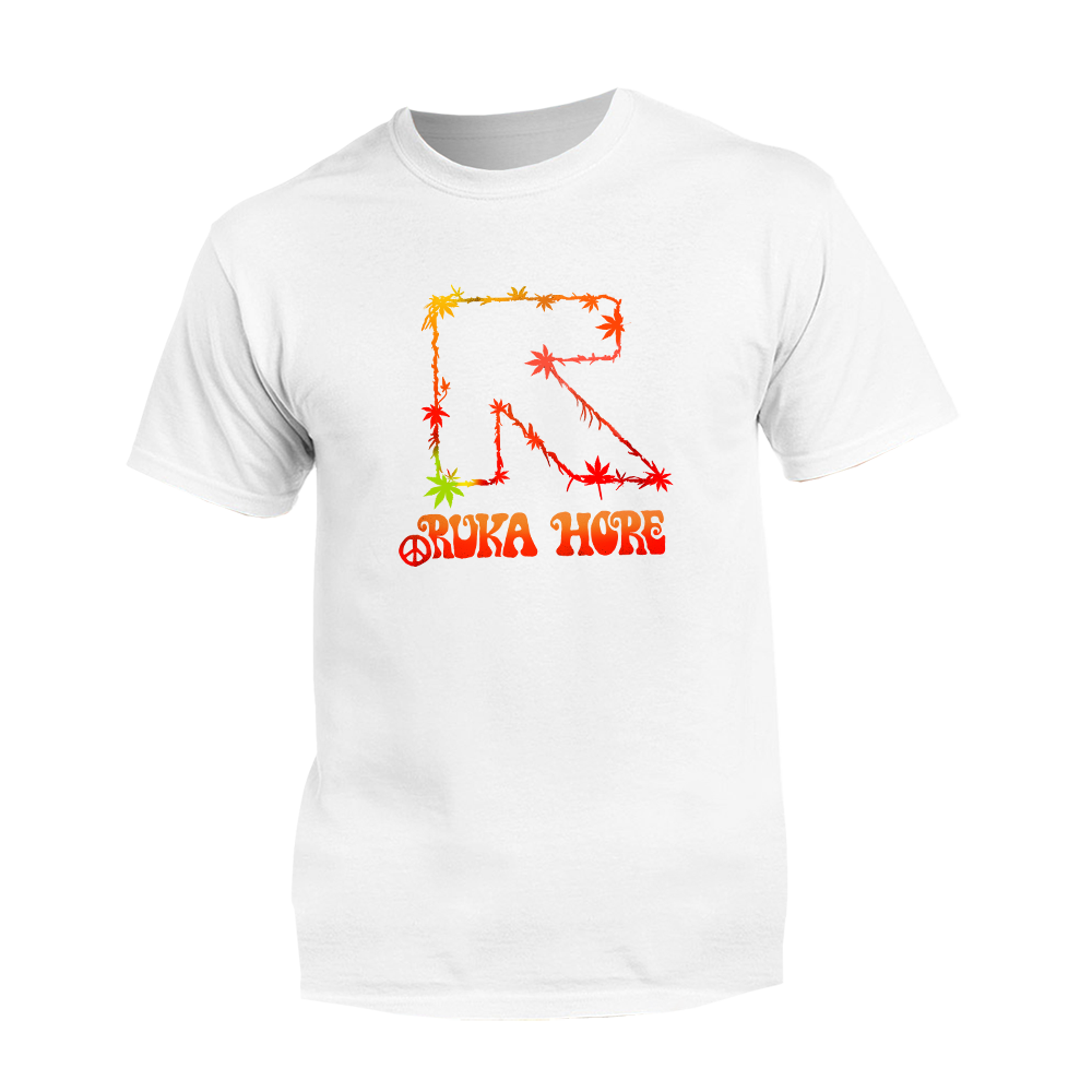 Ruka Hore tričko Logo Reggae Biela 3XL