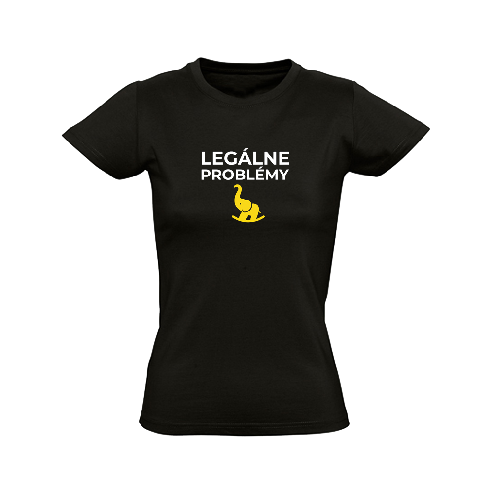 Žltý Sloník tričko Legálne Problémy Čierna S